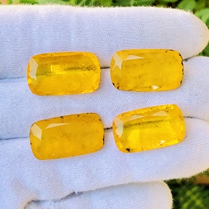 Véritable Saphir Jaune Doublet Quartz Coussin Cut Shape Cut Loose Gemstone Calibrated Size For Making Jewelry Healing Crystal - Product Image 3