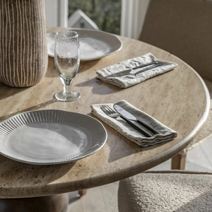 Table à manger moderne en travertin naturel, table d'appoint en pierre, mobilier d'intérieur haut de gamme - Product Image 5