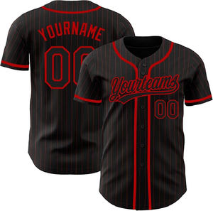 Venta al por mayor de camisetas de béisbol a rayas con logotipo personalizado de secado rápido, transpirable, de manga corta, 100% poliéster, camisetas de béisbol americanas - Product Image 3