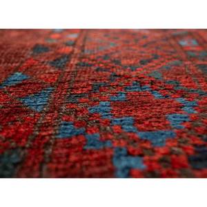 Alfombra de Lana Anudada a Mano Kiaan, Rojo Naranja Paem-503, Patrón Geométrico Abstracto, Kilim para el Hogar, para la Entrada, Rectangular de 9x12, para Adolescentes - Product Image 3