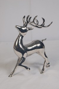 Décoration de table Centre de table Renne décoratif Renne en métal fini doré brillant pour la maison et la décoration de Noël - Product Image 6