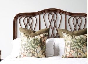 Natural Rattan Infinity <b>Queen</b> Bedhead, Natural Color, Wicker <b>Headboard</b>, Handicraft In Viet Nam, Nhat Minh - Product Image 3