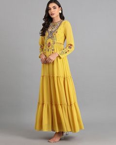 Vestido de verano largo de manga larga con cuello en V, bohemio - Product Image 5