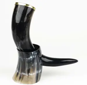 Cuerno Vikingo Rústico para Decoración de Bar y Temática Vikinga, Cuerno Vikingo Económico para Fiestas Medievales y Celebraciones a Bajo Costo - Product Image 3