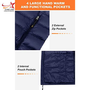 Chaqueta acolchada de alta calidad para hombre, nueva ropa de invierno a la moda, ligera y empacable con cuello levantado, logotipo frontal resistente al agua - Product Image 4