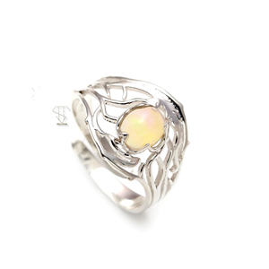 Ethiopian <b>Opal</b> Gemstone Oval Shape 925 Solid Sterling <b>Silver</b> Bezel Setting <b>Ring</b> <b>Silver</b> <b>Ring</b> Fine Jewelry White Colour <b>Ring</b> - Product Image 3
