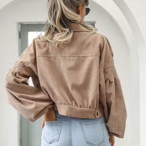 Automne hiver femmes décontracté à manches longues Denim veste coton remplissage dernier Style Logo personnalisé bouton respirant tricoté - Product Image 2