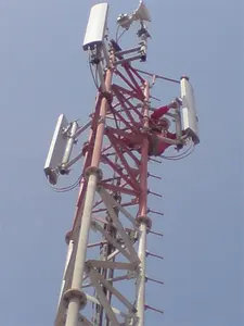 30M Telecommunication 3 Legged Tubular Tower Self-supporting Cell Tower