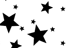 black stars scatter print