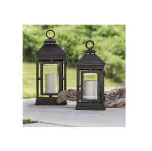Best Quality 2025 Handmade <b>Black</b> Candle Holder <b>Lantern</b> Metal and Glass Design with Iron and Steel Materials Garden Decoration - Product Image 5