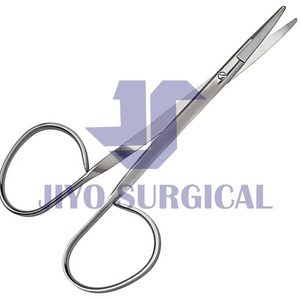 Tijeras de disección fina Kaye, tijeras de cinta Manual, elevador de tijera facial Kaye, vástago plano curvo, instrumento de microcirugía dentada - Product Image 6