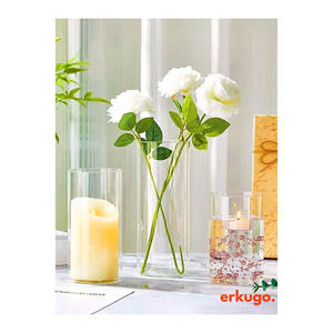 Modern Eco-Friendly Glass <b>Candle</b> <b>Holder</b> Set with Cylinder <b>Jar</b> & <b>Lanterns</b> for Christmas Easter Valentine's Day Home Decor 8x14cm - Product Image 5