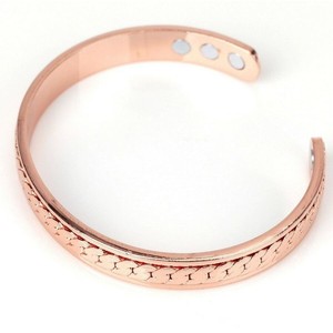 Customizable Pure Copper Magnetic <b>Bracelet</b> Adjustable <b>Health</b> Cuff Bangles for New Year Birthday or Wedding - Product Image 1