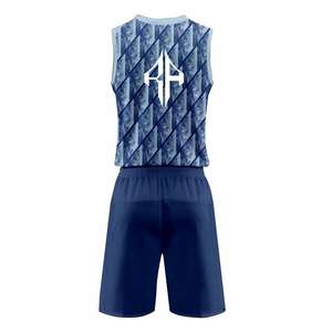 Conjuntos de uniformes de baloncesto de verano para hombres ATLANTIC 100% poliéster de secado rápido transpirable logotipo personalizado servicio OEM - Product Image 3