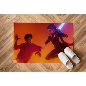 Tapis de bataille d'anime épique, tapis de sol pour gamer à impression numérique, tapis à scène d'action cool, avec tapis moelleux à poils longs - Product Image 1