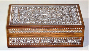 Custom Design Bone Inlay Jewellery Box Handcrafted Floral Pattern Wooden <b>Jewelry</b> <b>Organizer</b> Premium Decorative Storage Customized - Product Image 5