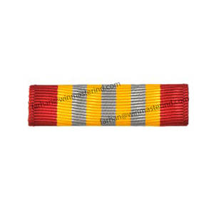 Medal Moire Ribbons Award Decoration Rank Bar OEM Bulk Narrow Fabric Metallic Silk Made Ribbons - Product Image 4