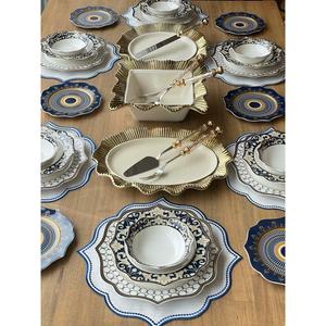 Set cena anello blu 38 pezzi per 6 persone - Product Image 1