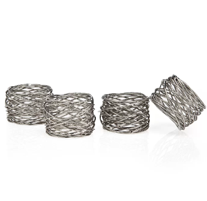 Anillos de rollo de tejido personalizado, cableado de cobre, servilletas creativas de Metal, servilletas, servilletas elegantes a bajo precio, buena calidad - Product Image 4