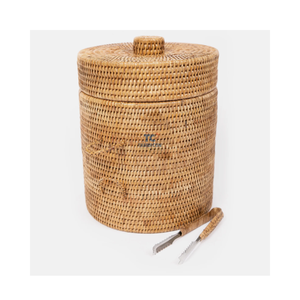 Mới Đến Bia Mát Hộp Mây Xô Đá Handmade Với 100% Đam Mê Từ Việt Nam Thợ Thủ Công Xô Đá Với Kẹp - Product Image 6