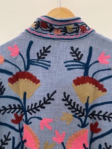 Suzani bordado Floral chaqueta acolchada y botones hechos a mano abrigo suave invierno desgaste chaqueta abrigo Floral mujer abrigo - Product Image 5