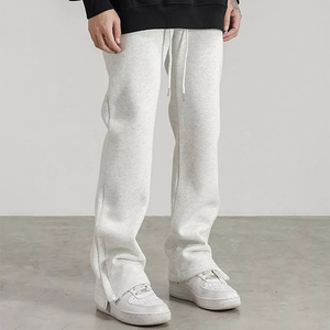 Wholesale Custom Made Men's PU Leather Cargo Flare <b>Suit</b> <b>Pants</b> with Embroidered Logo - Product Image 2