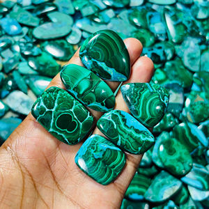 Crisocola cabujón de malaquita hecho a mano liso pulido crisocola cabujón de malaquita para la fabricación de joyas - Product Image 1