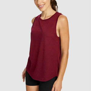 Camiseta sin mangas de algodón personalizada para mujer, venta al por mayor, sin mangas, informal, a la moda, ropa de yoga para gimnasio de verano con impresión de diseño de logotipo - Product Image 5