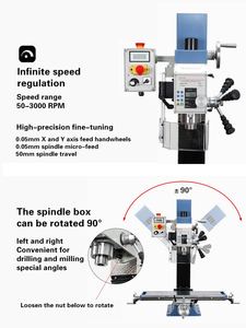 WMD25V <strong>Mini</strong> Manual Metal Drilling Cnc Vertical Small Drilling <strong>Milling</strong> <strong>Machine</strong> Metal <strong>Milling</strong> and Drilling <strong>Machine</strong> - Product Image 4