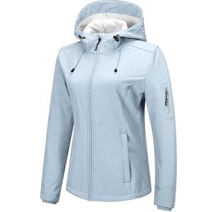 Dernière conception de meilleure qualité en plein air sweat à capuche pour femme vestes softshell streetwear décontracté vente en gros avec coupe-vent chaud soft shell - Product Image 5