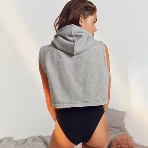 Sudadera con capucha OEM personalizada de talla grande para mujer Tie-Dye Puff Print Crop Top sudaderas con capucha de lana transpirable para adultos - Product Image 6