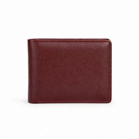 Dompet Pria Kulit Asli Desain Klasik untuk Penggunaan Sehari-hari dengan Tempat Uang Tunai dan Kartu