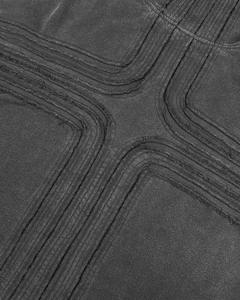 เสื้อฮู้ดผ้าฟลีซผ้าฝ้ายถักแบบ100% สามารถปรับแต่งได้สีดำทรงหลวมเข้ารูปไหล่ตกแบบสตรีทแวร์ - Product Image 4