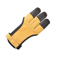 Guantes de tiro con arco sin dedos, ligeros, antideslizantes, transpirables, cortavientos, cálidos, de cuero profesional, nuevos para exteriores