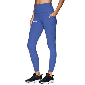 Leggings de mujer con estilo de cintura alta a prueba de sentadillas transpirable de secado rápido de tela de cuatro vías pantalones de entrenamiento elásticos con lado ventilado - Product Image 1