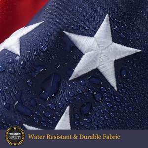 Drapeau américain Betsy Ross 3x5 pieds en polyester avec mât en aluminium, imperméable, pack combo, étoiles brodées pour le 250e anniversaire - Product Image 4