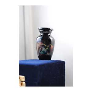 โกศคริสเตียนสำหรับขี้เถ้าขี้เถ้าแห่งคริสเตียนทำมือออกแบบดอกไม้ - Product Image 4