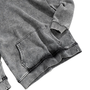 2025 nueva sudadera con capucha de lavado ácido de lana de algodón para hombres tendencia superior elegante tamaño personalizado servicio OEM precio razonable Aparato de invierno - Product Image 6
