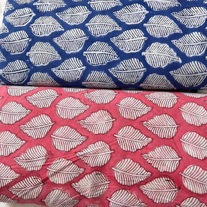 Tissu de robe d'été indienne fait à la main en pur coton avec impression de blocs à la main pour les designers coureurs artisans - Product Image 6