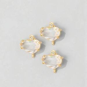 925 Silver Uneven <b>Crystal</b> <b>Quartz</b> Gemstone Connector Charms - DIY Making Jewelry - Product Image 1