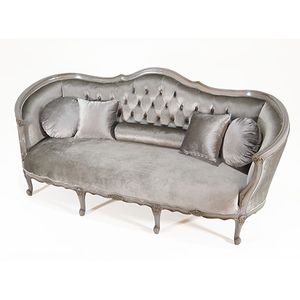 El sofá cama de la serie 5503 está hecho de madera de caoba de alta calidad con espuma suave y tela lisa para un acabado impecable. - Product Image 1