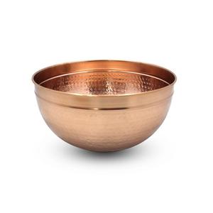 Bol de service en cuivre martelé, taille personnalisée, forme ronde, pour snacks, chocolats, à prix raisonnable - Product Image 1