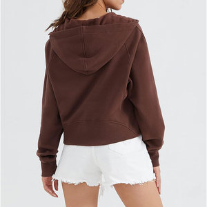 Sudadera con Capucha Corta Elegante para Mujer, Venta al por Mayor, Casual, de Alta Calidad, Personalizada, Estilo Urbano con Logotipo Frontal - Product Image 5