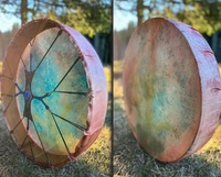 Eco-Friendly Natural Hide Shamanic Drums - Handmade Percussion Instrument for Spiritual Practices and Sound Journeys 20inches