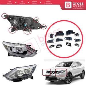 Support de fixation de phare BHL524+BHL525, kit de réparation avec languettes gauche et droite pour Qashqai MK2 J11 2013-2021 260604EH0A 260104EH0A - Product Image 6