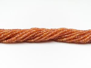 Lustre LD modelo 100% cuentas de zafiro naranja de 16 pulgadas de alta calidad Natural 2-3mm AAA + piedra preciosa Rondelle piedra Padparadscha zafiro - Product Image 6