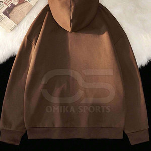 Sudadera con capucha estampada de mezcla de algodón Premium para hombre, ajuste extragrande con diseño de texto elevado para ropa de calle elegante - Product Image 5