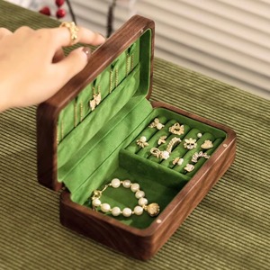 Wooden Jewellery Box Elegant Decorative Storage <b>Organizer</b> <b>for</b> Rings Earrings Necklaces Bracelets and Trinkets From India - Product Image 1