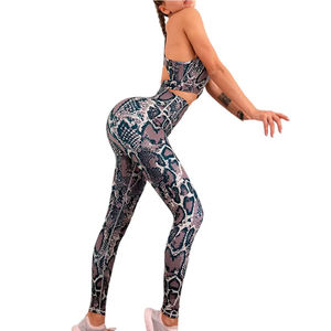 Ensemble de vêtements de sport en gros, soutien-gorge de sport et leggings de yoga à taille élastique, 2 pièces, ensemble de vêtements de sport, leggings de yoga imprimés numériques - Product Image 4