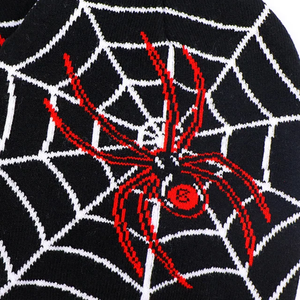 Unisex Spider Pattern Acrylic <b>Slouchy</b> <b>Beanie</b> <b>Hat</b> Custom Daily Fashion for Youth for Autumn & Winter Travel - Product Image 5